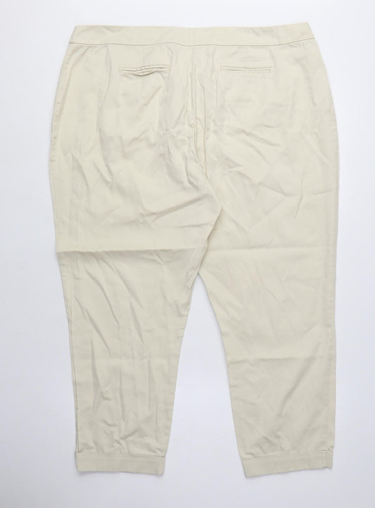 Womens UK Size 18 Dorothy Perkins Regular Fit Chino Beige Trousers