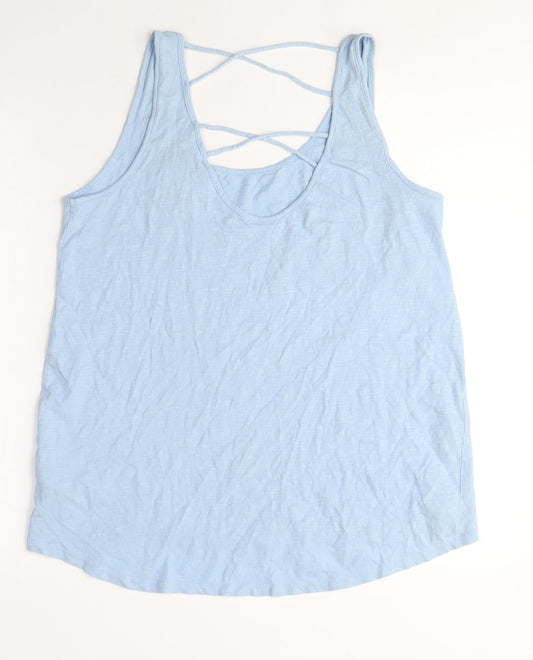Womens UK Size 12 New Look Blue Basic Tank
