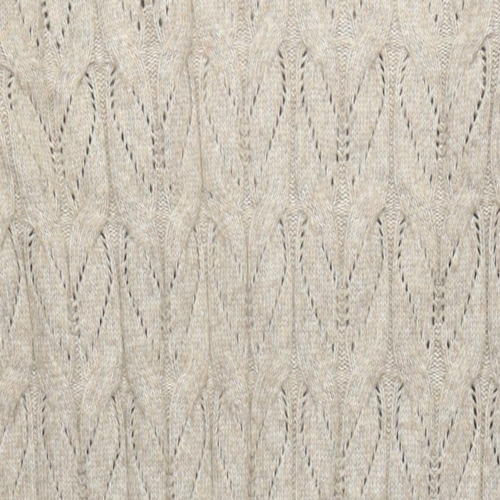 JOIE Womens Beige V-Neck Polyamide Cardigan Jumper Size M - Long Cardigan