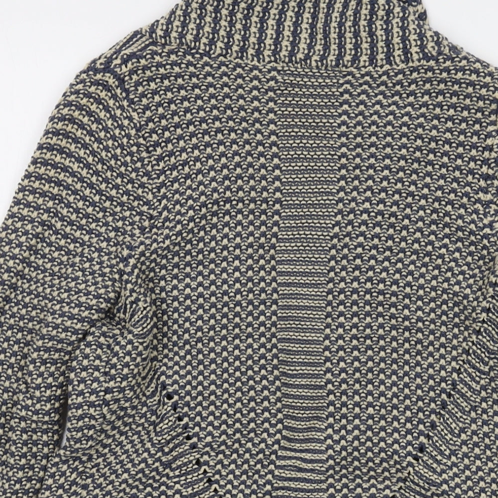 Womens UK Size 8 Indigo Blue Cardigan Jumper