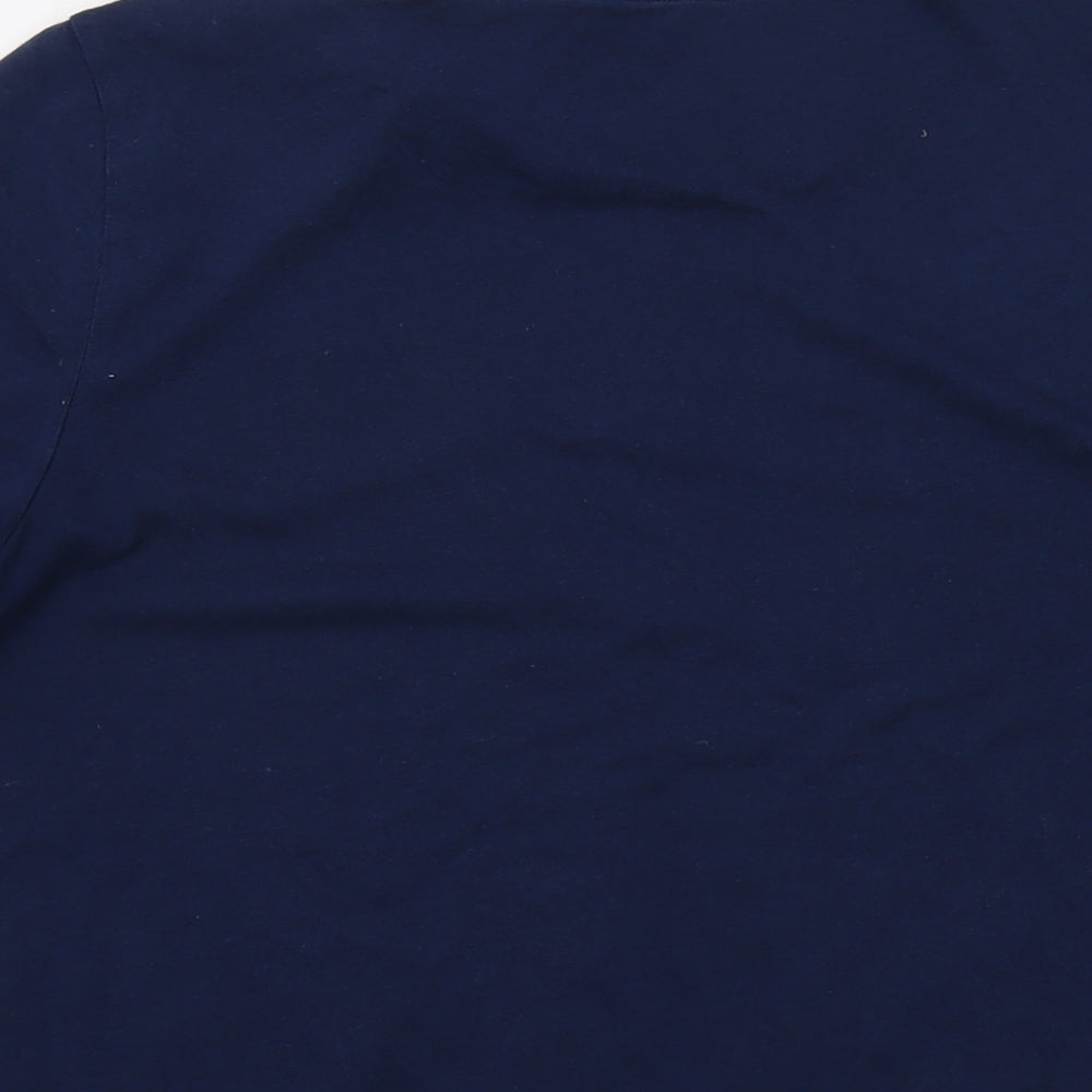 Reebok Mens Blue Polyester T-Shirt Size M Crew Neck