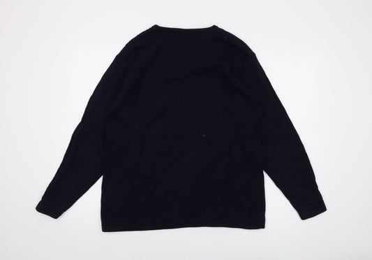 Womens UK Size L Jumper Blue Pullover Jumper