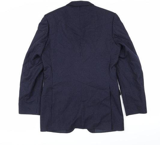 Mens UK Size 40 THE LABEL Regular Blue Suit Jacket