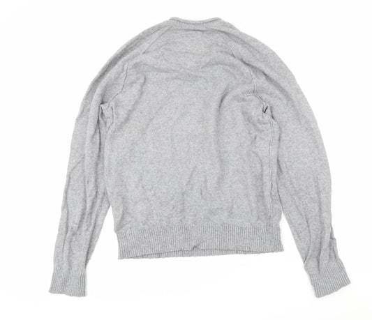 Gap Womens Grey Round Neck Wool Pullover Jumper Size M