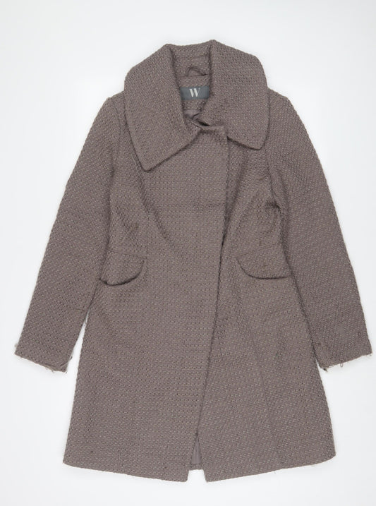 Womens UK Size 10 BHS Brown Overcoat