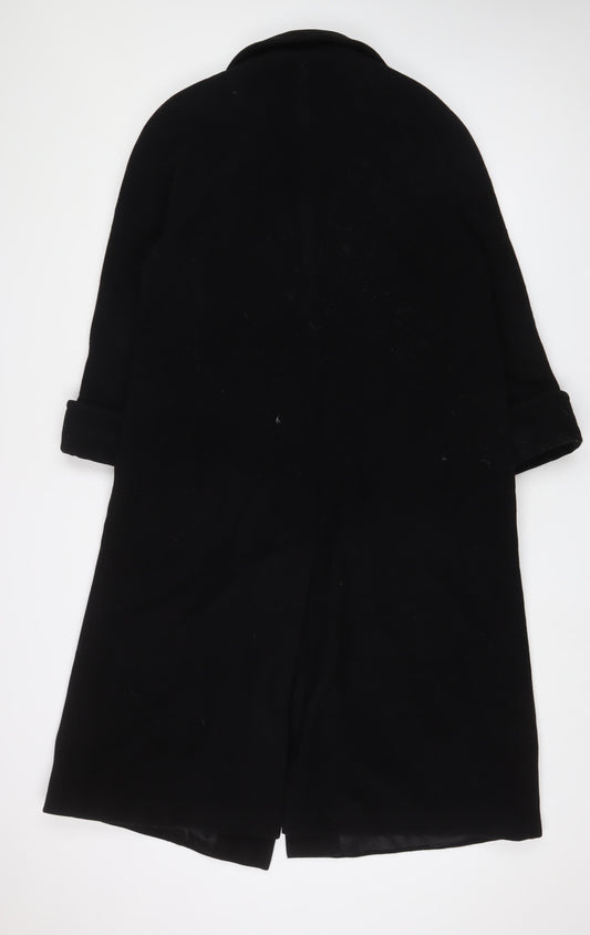 Womens UK Size 8 Debenhams Black Overcoat