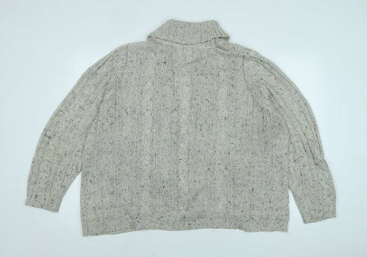 Womens UK Size 20 Maine Beige Cardigan Jumper