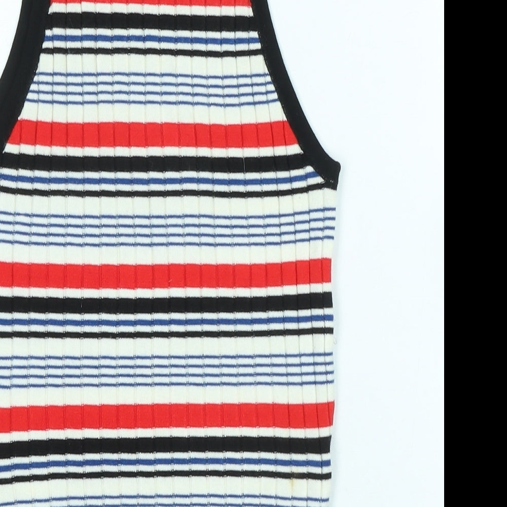 Womens UK Size XS Divided Multicoloured Vest Jumper
