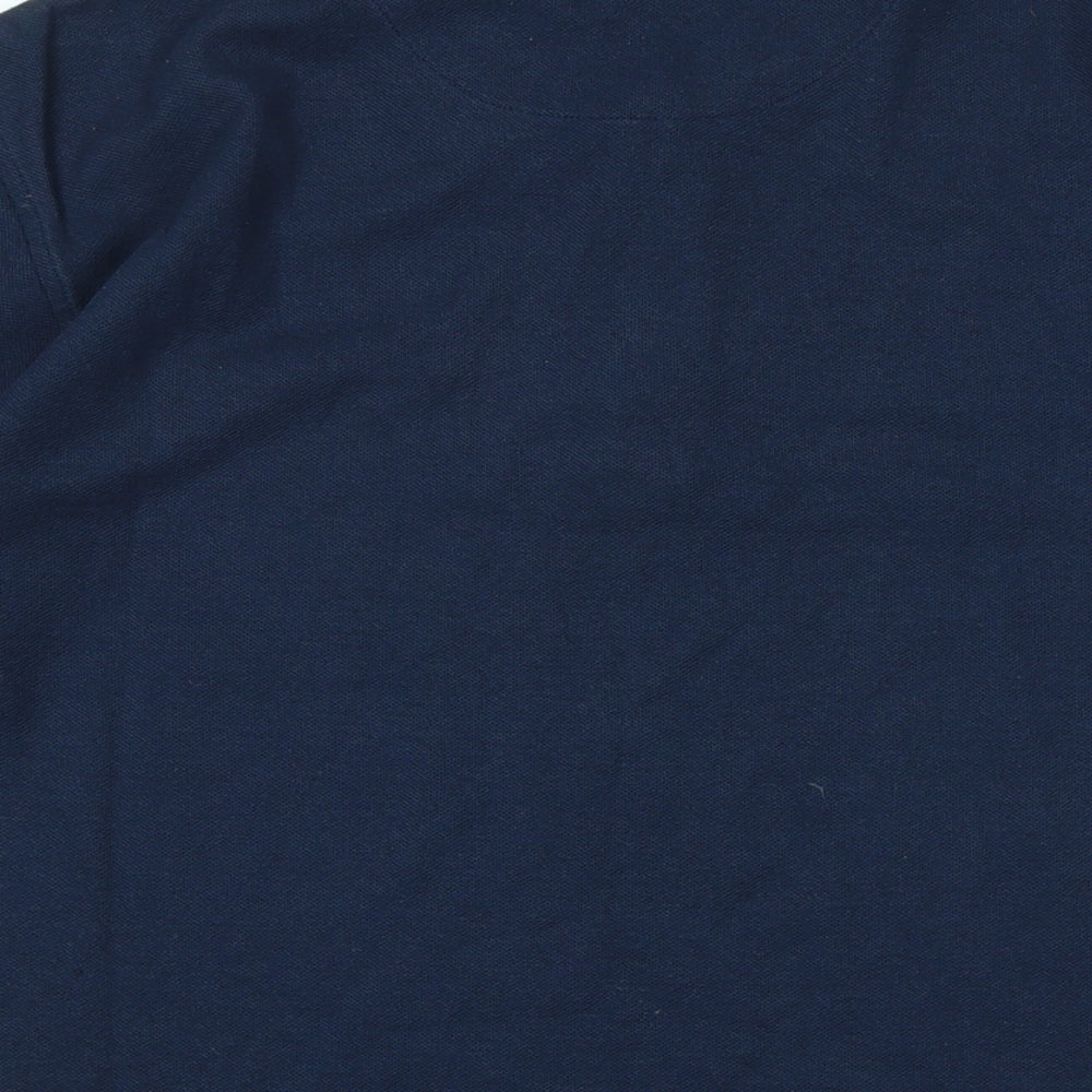 Umbro Mens Blue Cotton Polo Size L Collared - Logo