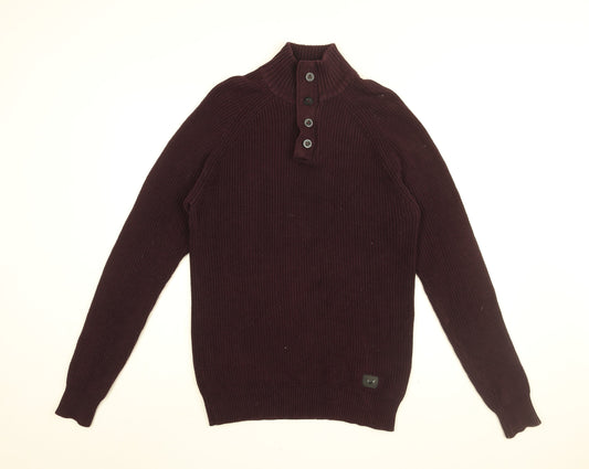 Mens UK Size M Brave Soul Purple Pullover Jumper