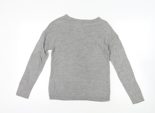 Womens UK Size M Jacqueline de Yong Grey Pullover Jumper