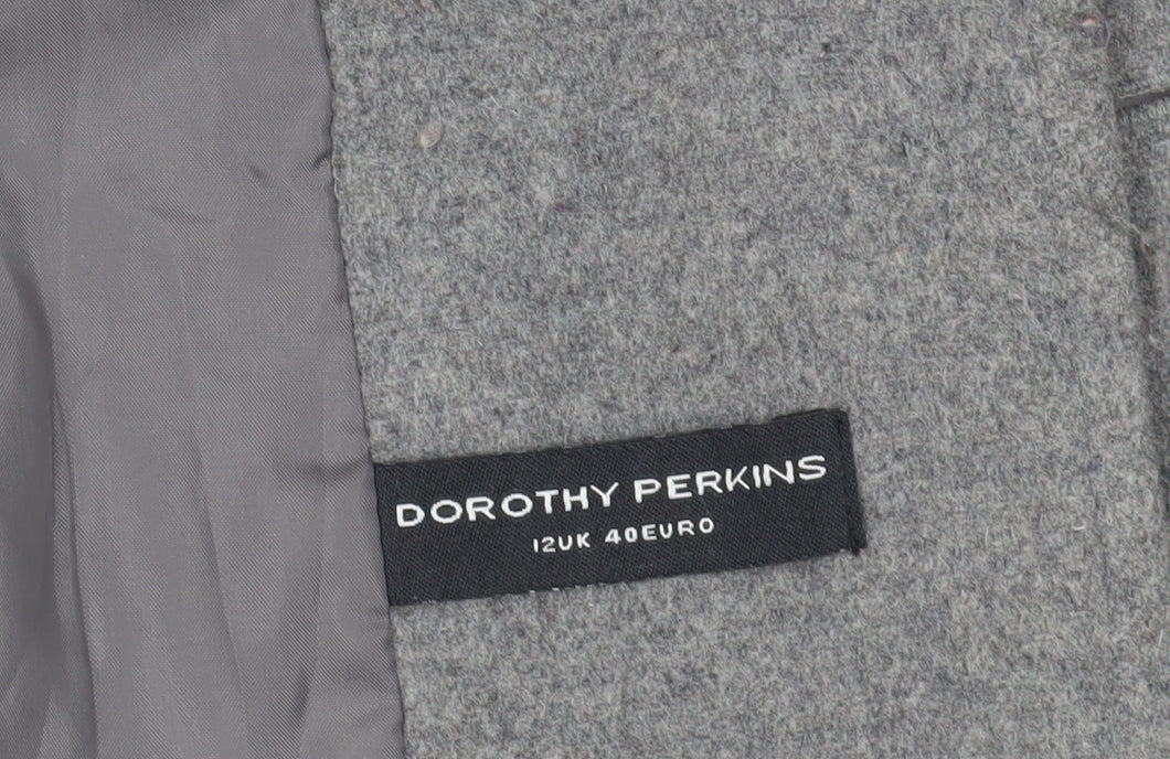 Womens UK Size 12 Dorothy Perkins Grey Basic Jacket