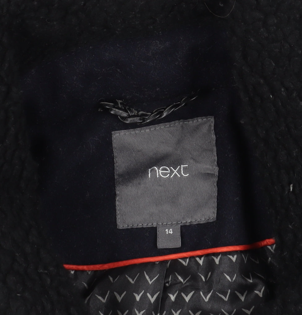 Womens UK Size 14 NEXT Black Overcoat