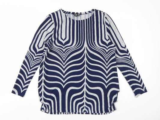 Womens UK Size 8 Izabel London Blue Pullover Jumper