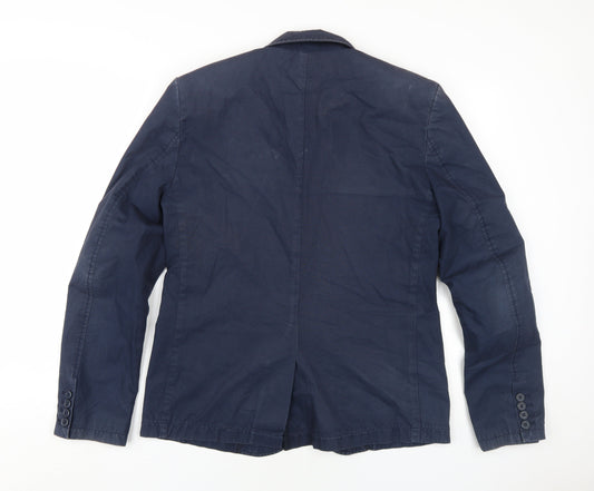 French Connection Womens Blue Jacket Blazer Size 12 Button