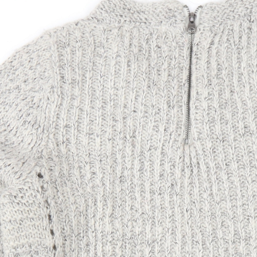 Womens UK Size 8 Indigo Grey Pullover Jumper