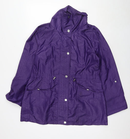 Womens UK Size 12 EWM Purple Rain Coat