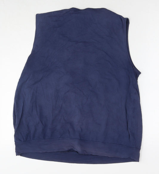 Womens UK Size L JoJo Maman Bébé Blue Basic Tank