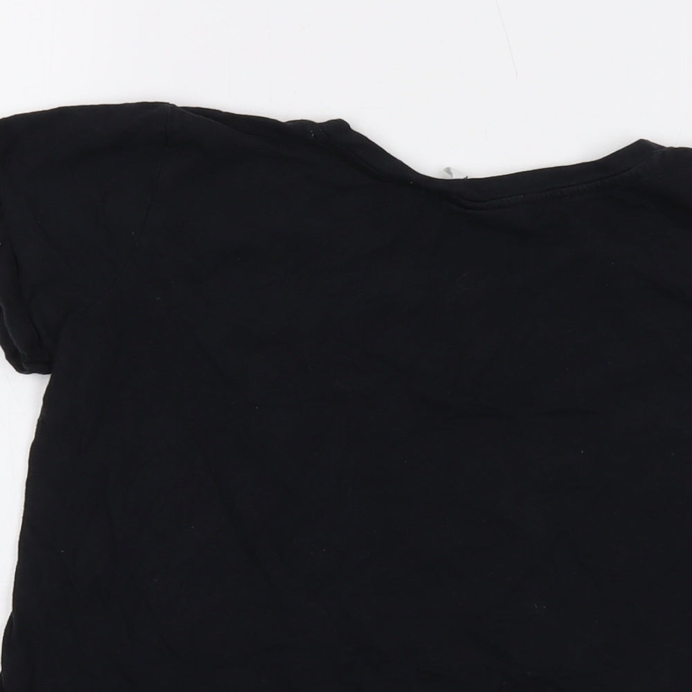 Womens UK Size 8 Disney Black Basic T-Shirt