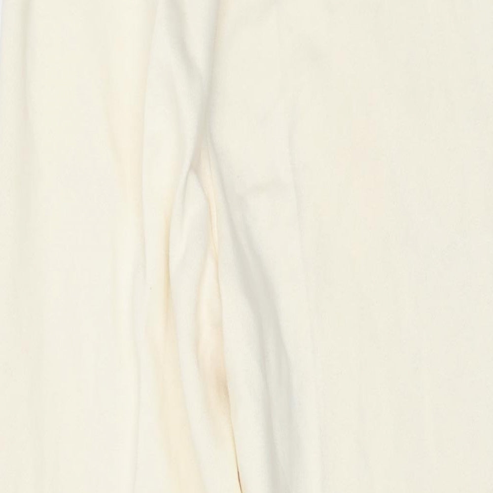 Alice Collins Womens Ivory Polyester Trousers Size S L27 in Regular
