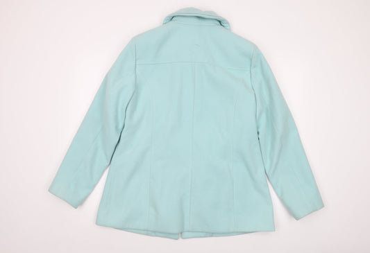 Damart Womens Green Jacket Size 12 Button