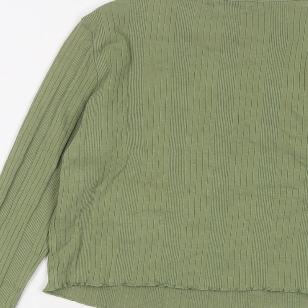 Womens UK Size 12 New Look Green Basic T-Shirt