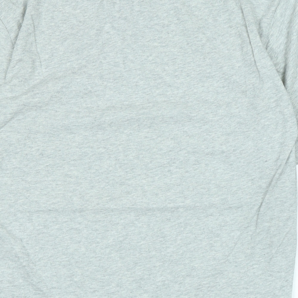 Pussers navy Mens Grey Cotton T-Shirt Size S Crew Neck - Logo
