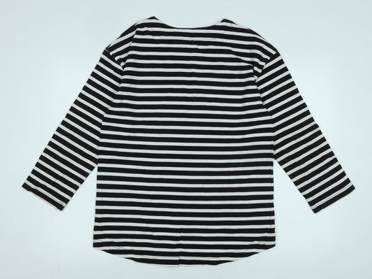 Womens UK Size XS kin Black Jersey T-Shirt