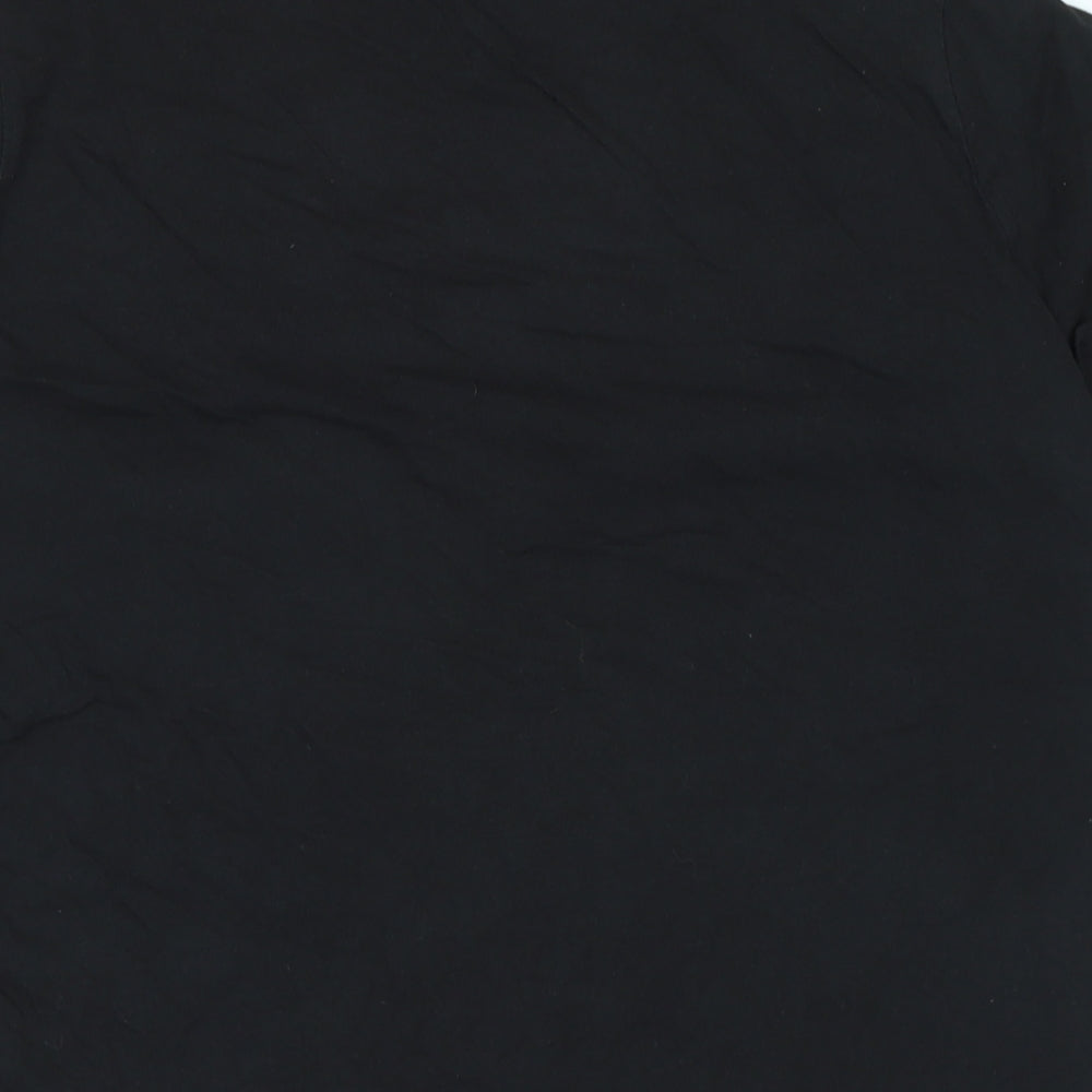 Jack Wills Mens Black Cotton T-Shirt Size S Crew Neck - Logo