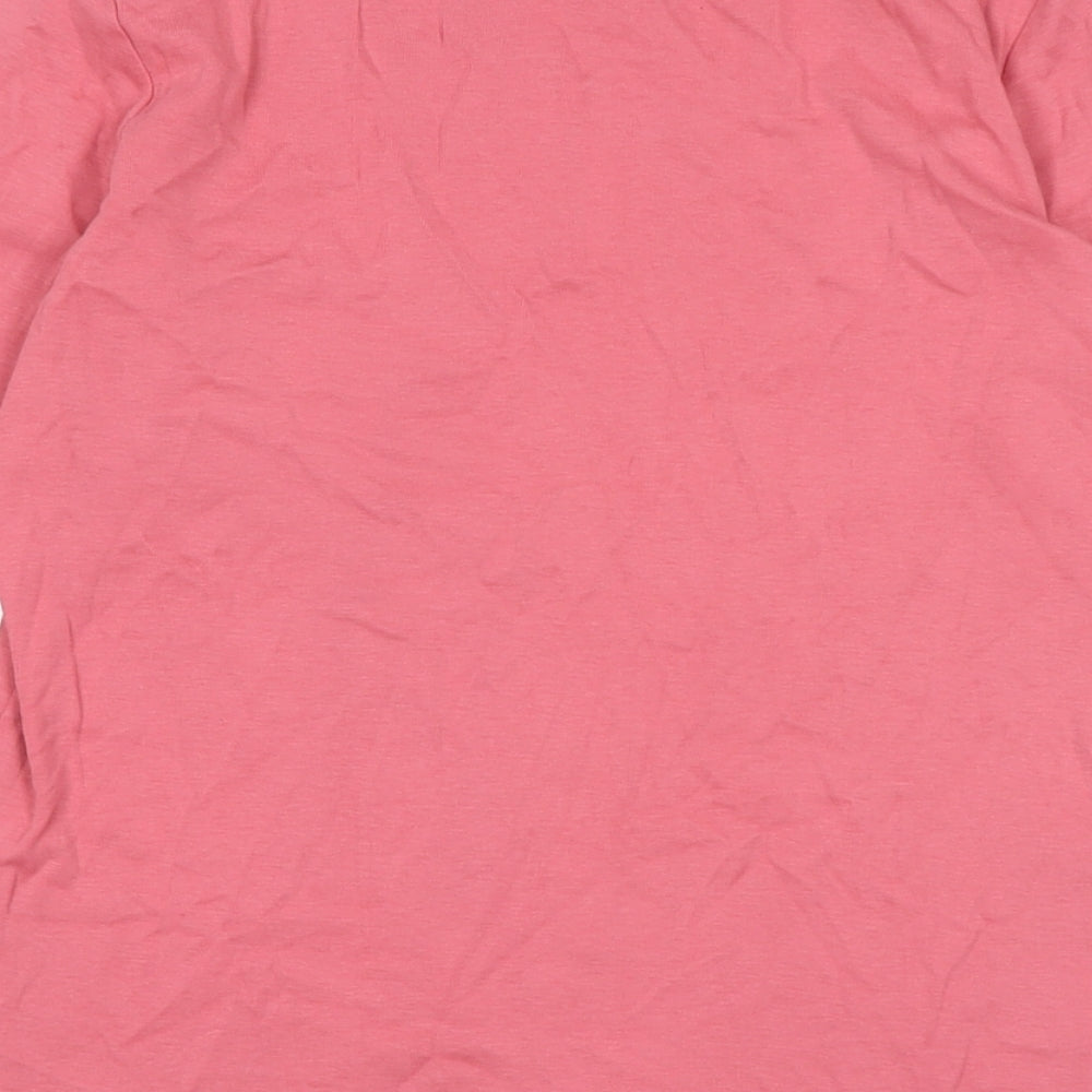 Womens UK Size M United Colors of Benetton Pink Jersey T-Shirt