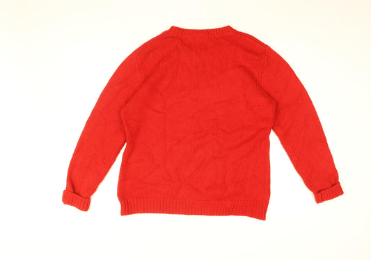 Womens UK Size M First Avenue Red Pullover Jumper