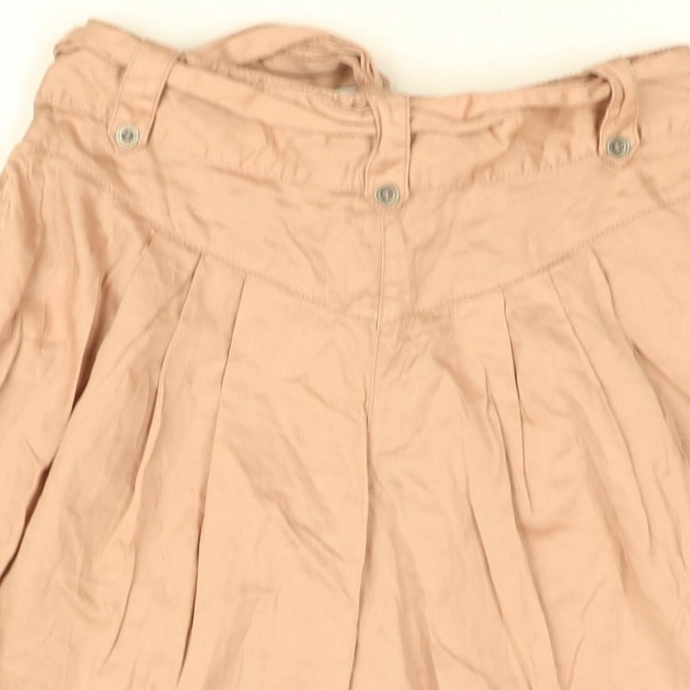 French Connection Womens Pink Cotton Paperbag Shorts Size 6 L5 in Regular Button - Belted