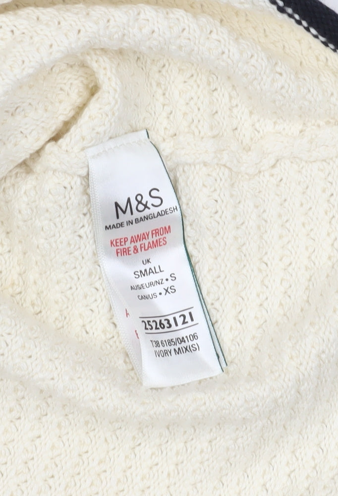 Womens UK Size S Marks and Spencer Ivory Pullover Jumper