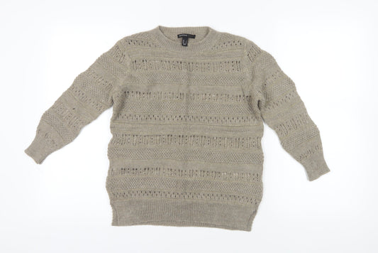 Womens UK Size 12 Mango Beige Pullover Jumper