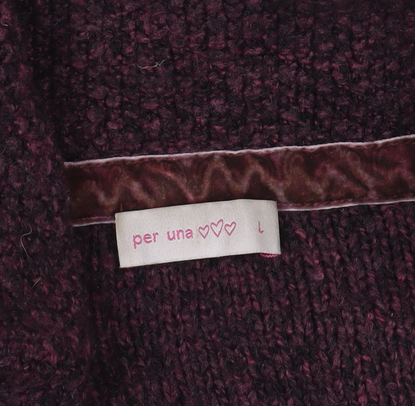 Womens UK Size L Marks and Spencer Purple Cardigan Jumper