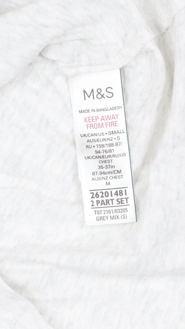 Marks and Spencer Grey Bear Graphic T-Shirt S