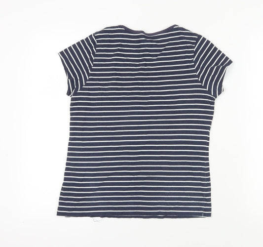 Womens UK Size 12 BHS Blue Basic T-Shirt
