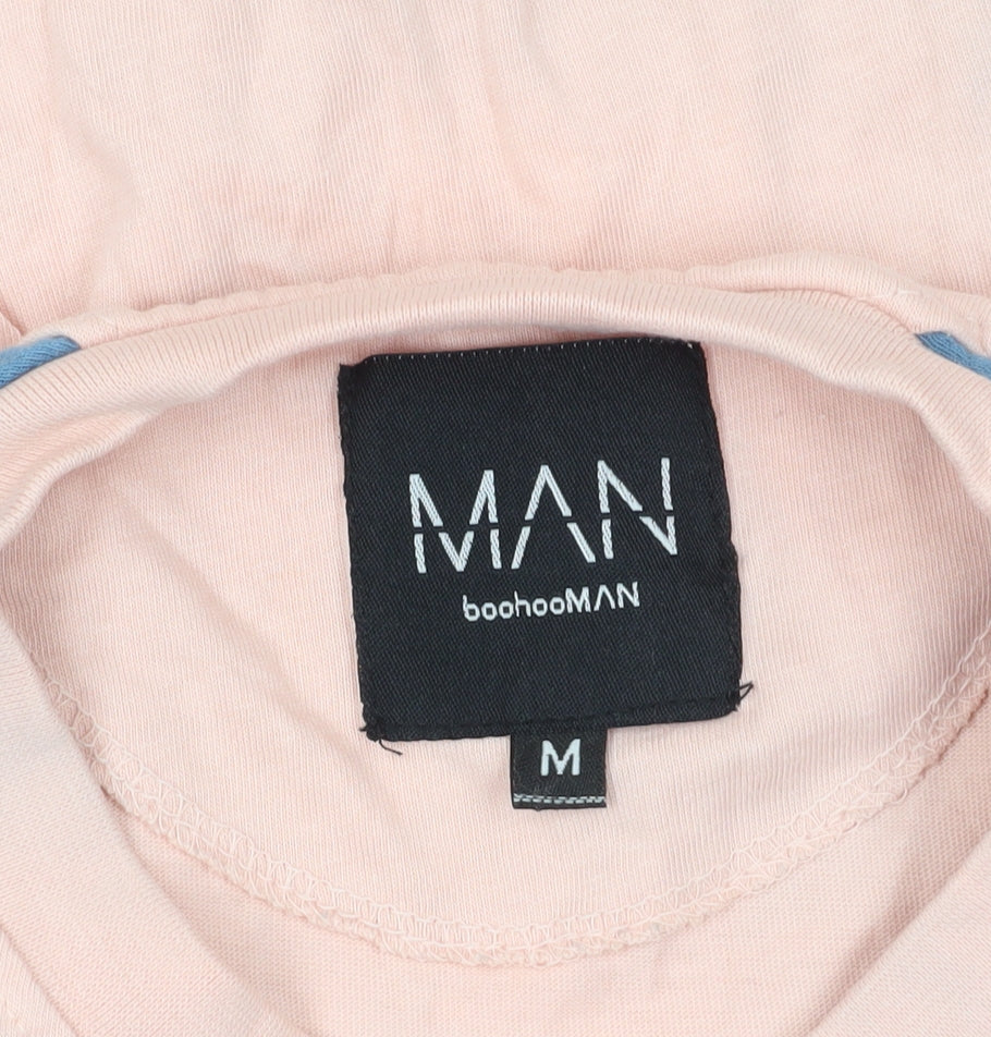 Mens UK Size M Boohoo Pink T-Shirt