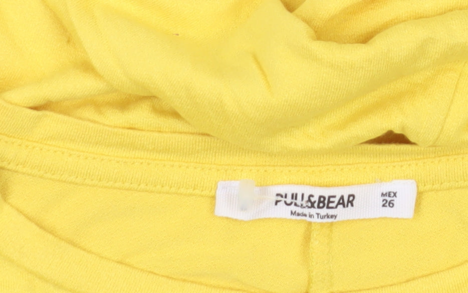 Pull & Bear Yellow Cotton Sleeveless Tank Dress Size 6