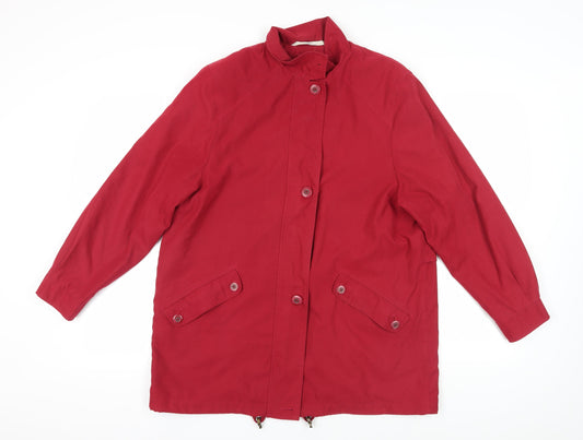 Womens UK Size 14 Marks and Spencer Red Overcoat