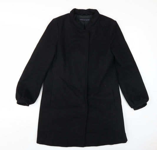 Womens UK Size 8 French Connection Black Overcoat