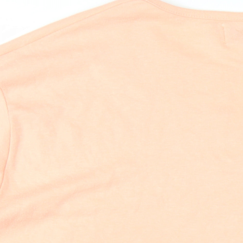 EWM Womens Pink Polyester Basic T-Shirt Size 14 Round Neck