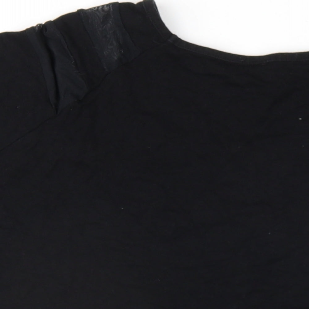 Womens UK Size 14 ASOS Black Basic T-Shirt