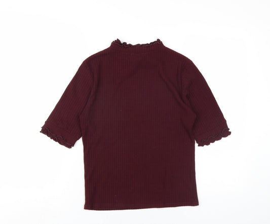 Womens UK Size 14 New Look Purple Basic T-Shirt