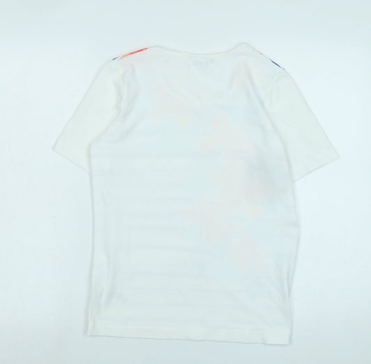 Womens UK Size 10 DASH White Basic T-Shirt