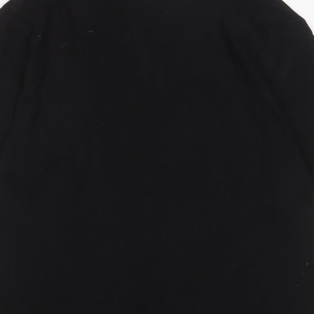Fanpac london Womens Black Cotton Basic T-Shirt Size S Crew Neck