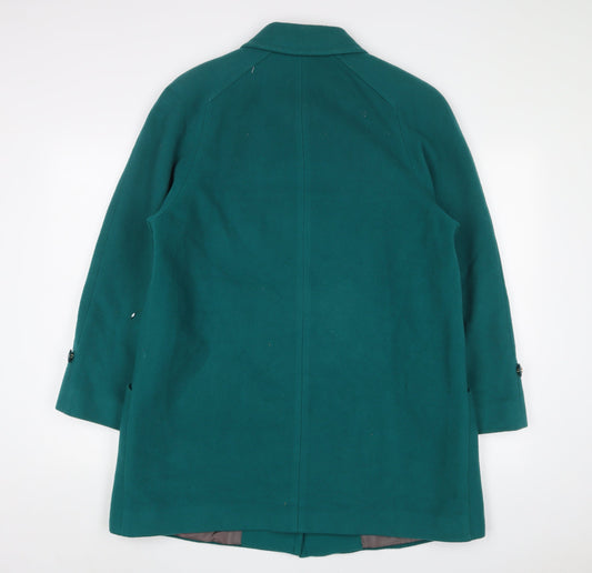 Lampert Womens Green Overcoat Coat Size 12 Button