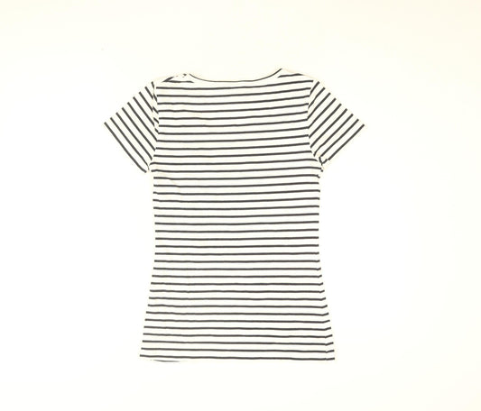 Womens UK Size S VERO MODA White Basic T-Shirt