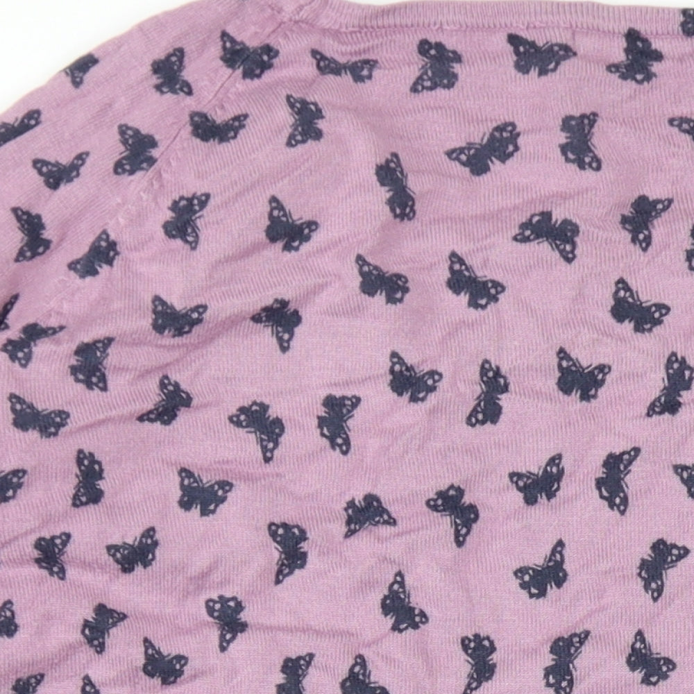 KORR Womens Purple Round Neck Geometric Viscose Pullover Jumper Size XL