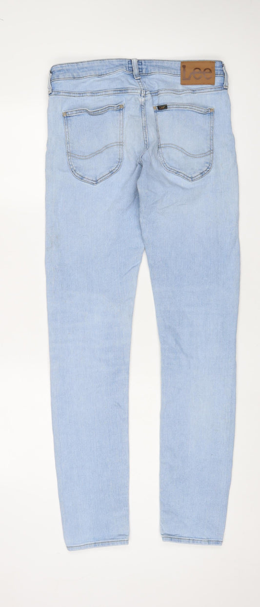 Lee Womens Blue Cotton Skinny Jeans Size 31 in L34 in Regular Zip